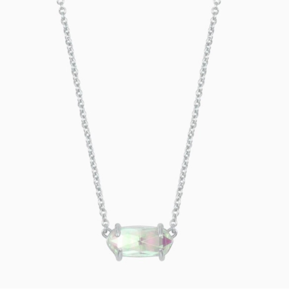 KENDRA SCOTT Ever Necklace Silver in Dichroic Glass